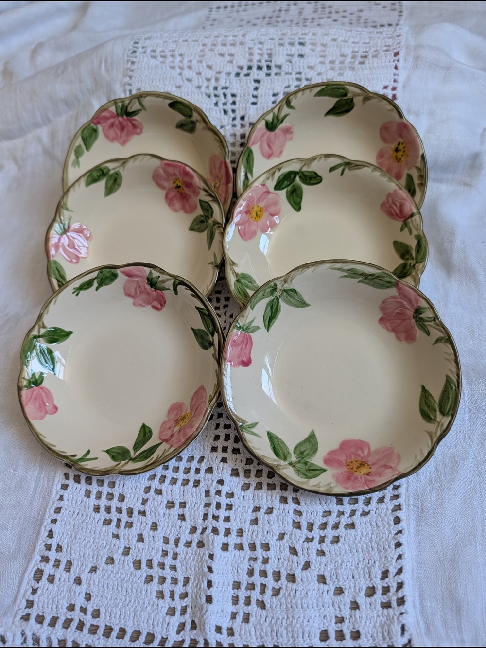 Fransican Earthenware Dessert Bowls - Set of 6